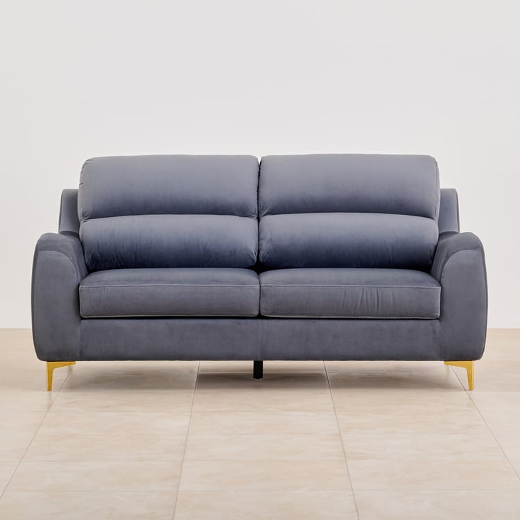 Bianca Velvet 3+1+1 Seater Sofa Set - Grey