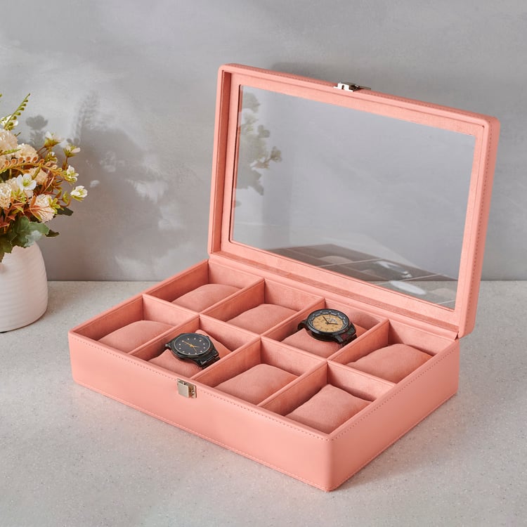 Orion Emma Faux Leather 8-Compartment Watch Box