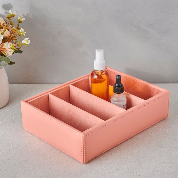 Orion Emma Faux Leather 4-Compartment Tray