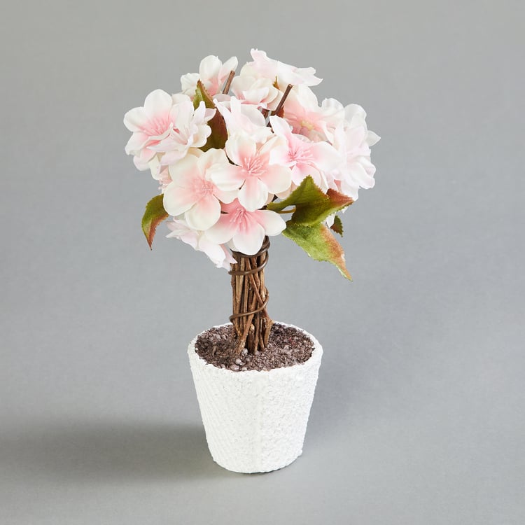 Gardenia Artificial Apple Blossom Plant in Pot