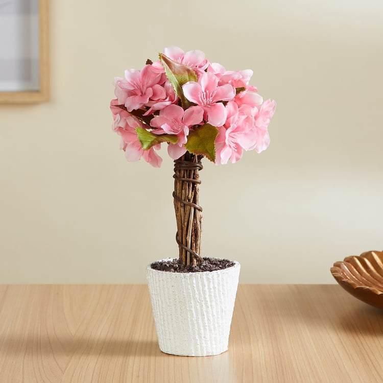 Gardenia Artificial Apple Blossom Flower Tree in Pot