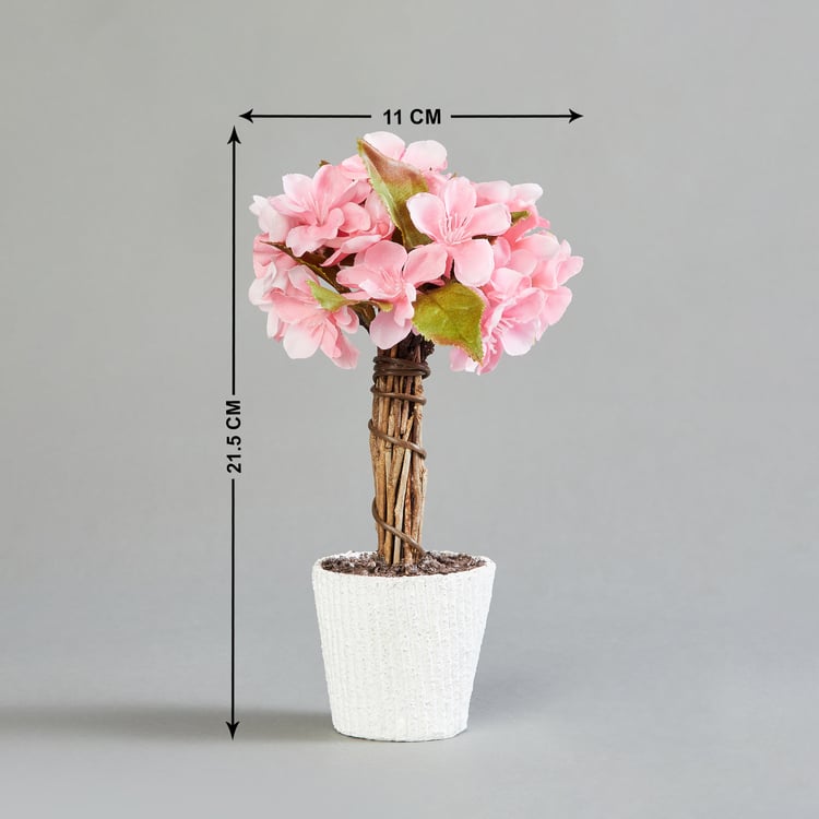 Gardenia Artificial Apple Blossom Flower Tree in Pot