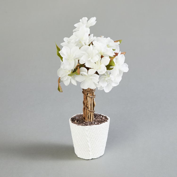 Gardenia Artificial Apple Blossom Plant in Paper Pot