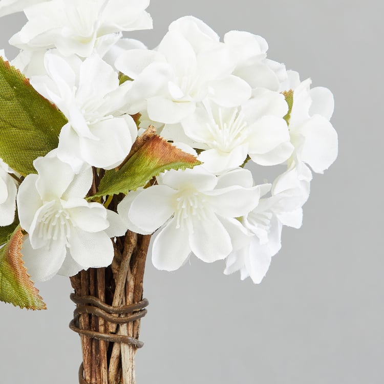 Gardenia Artificial Apple Blossom Plant in Paper Pot