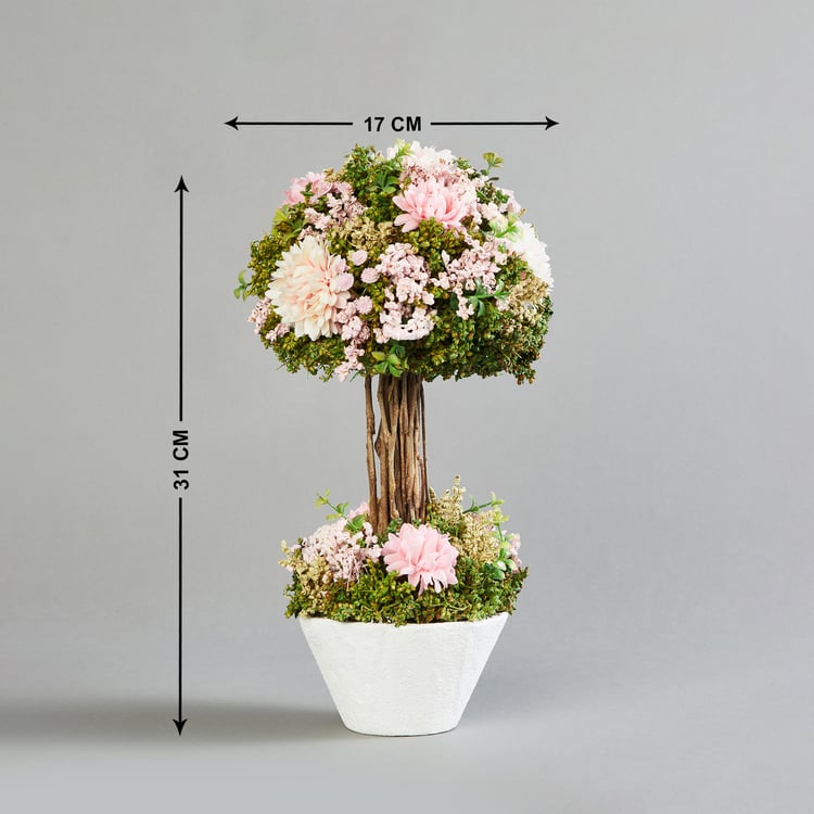 Gardenia Artificial Mum Flower in Pot