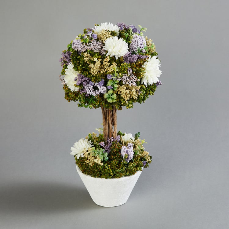 Gardenia Artificial Mum Flowers in Pot