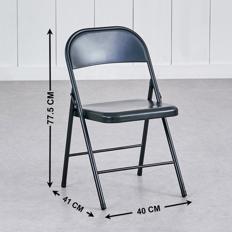 Kristof Metal Folding Chair - Black