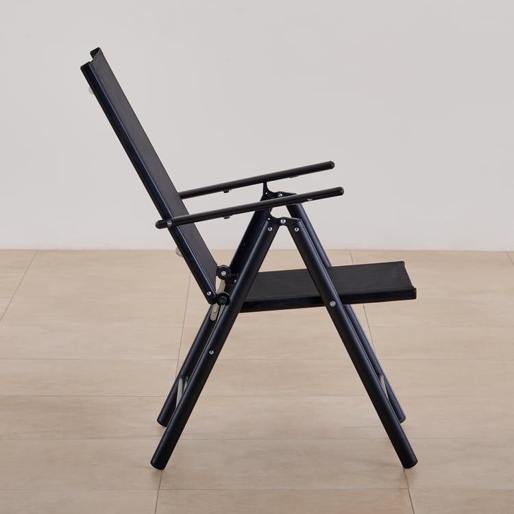 Highland Fabric Folding Easy Chair - Black