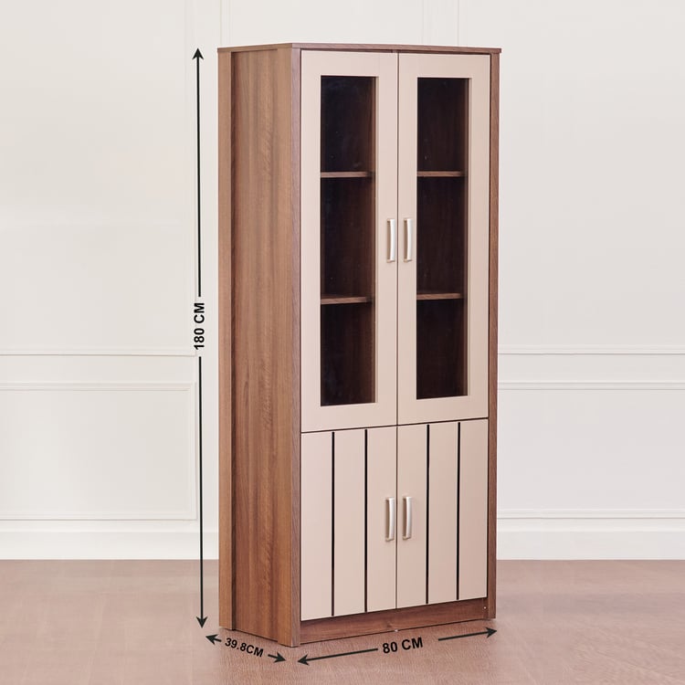 Leon 2-Door Book Cabinet - Brown