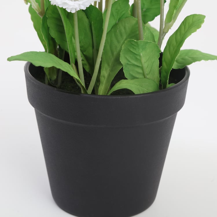 Garnet Garden Artificial Flowering Plant in Pot