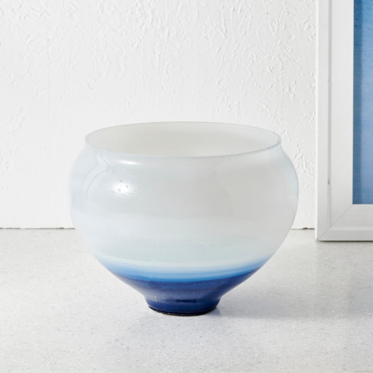 Splendid Santorini Glass Ombre Decorative Bowl