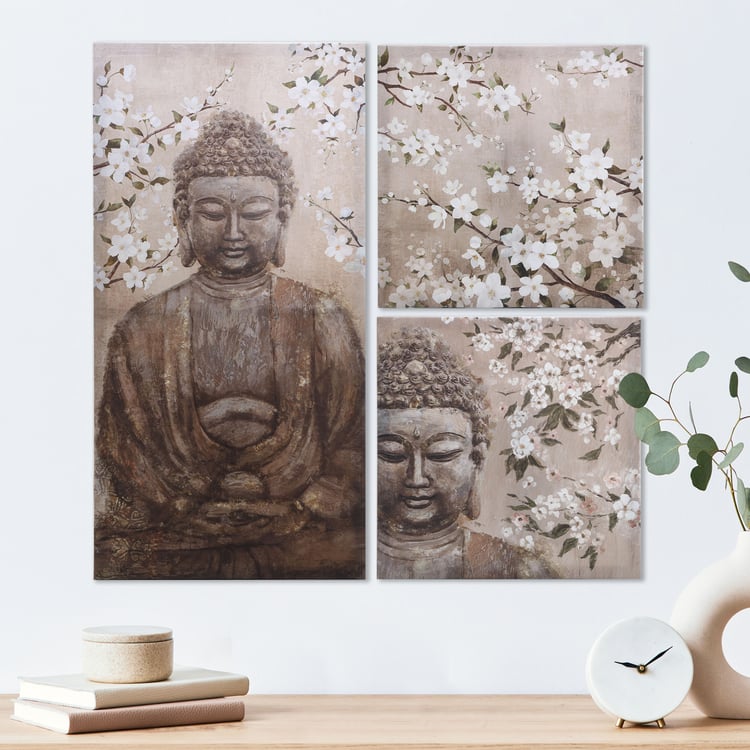 Brezza Set of 3 Canvas Buddha Picture Frames
