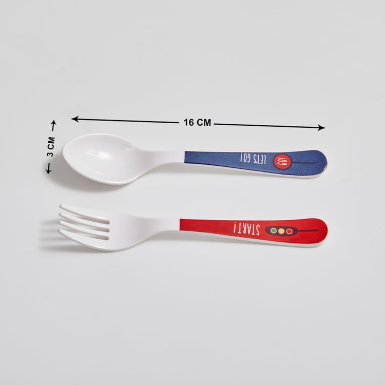 Glee Kids Melamine Printed Spoon and Fork Set