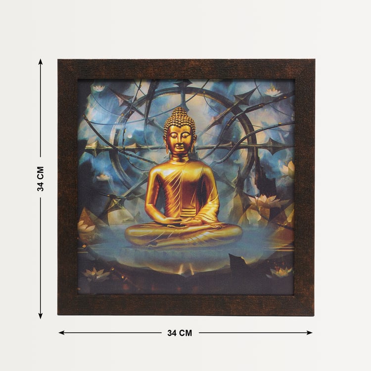 Aura Wooden Buddha Picture Frame - 34x34cm