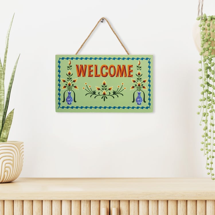 Garnet Interiors Wooden Welcome Quote Hanging Wall Accent