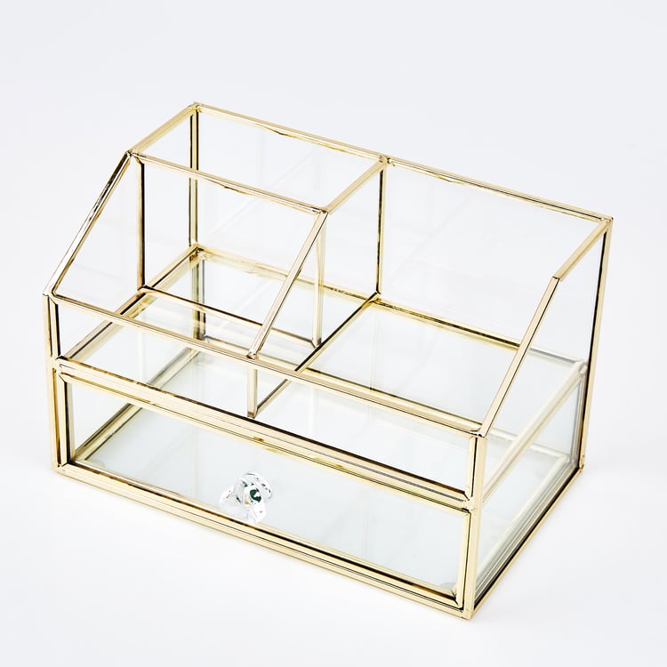 Orion Tribeca Glass Cosmetic Organiser with Drawer