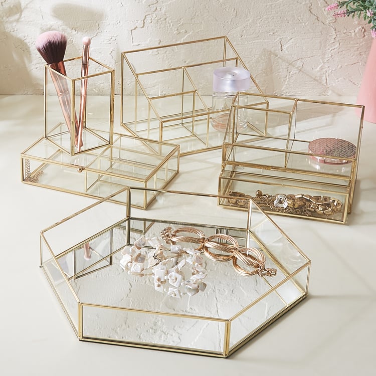 Orion Glass Cosmetic Organiser
