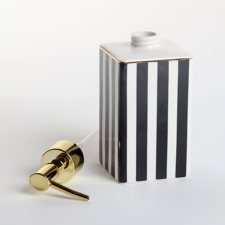Aubree Stripe Ceramic Soap Dispenser - 430ml