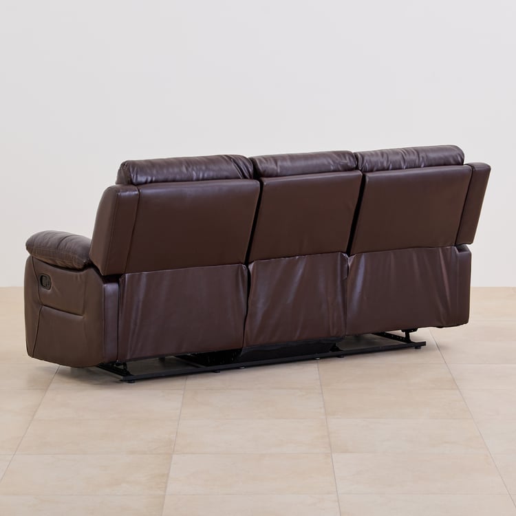Blake Half Leather 3+1 Seater Recliner Set - Brown