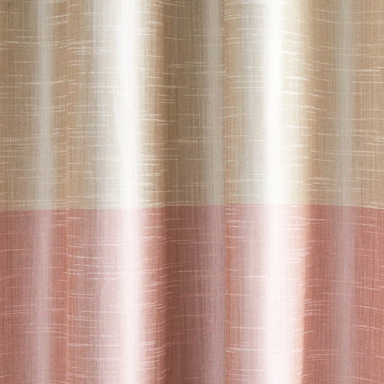 Contempo Set of 2 Colourblocked Room Darkening Door Curtains