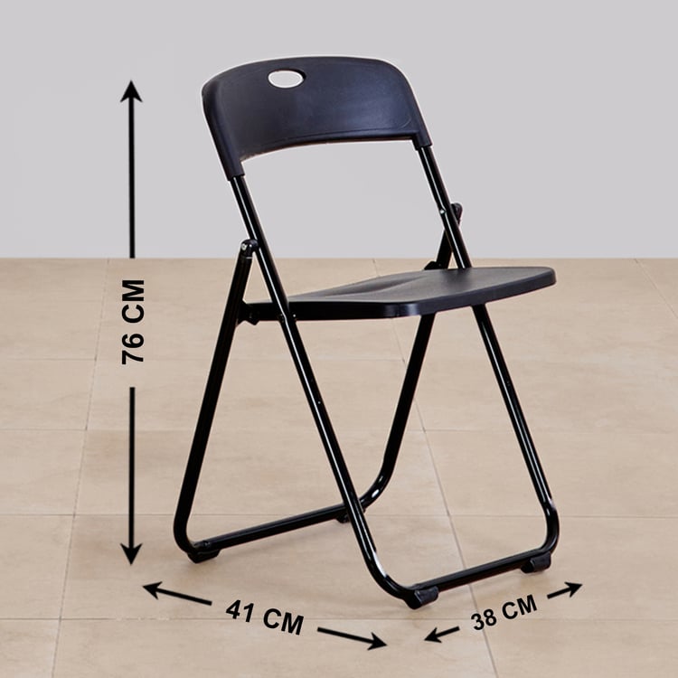 Shalom Polypropylene Folding Chair - Black