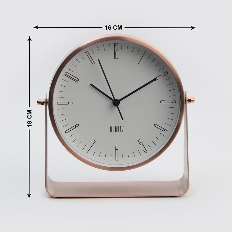 Casablanca Aluminium Table Clock - 16x18cm