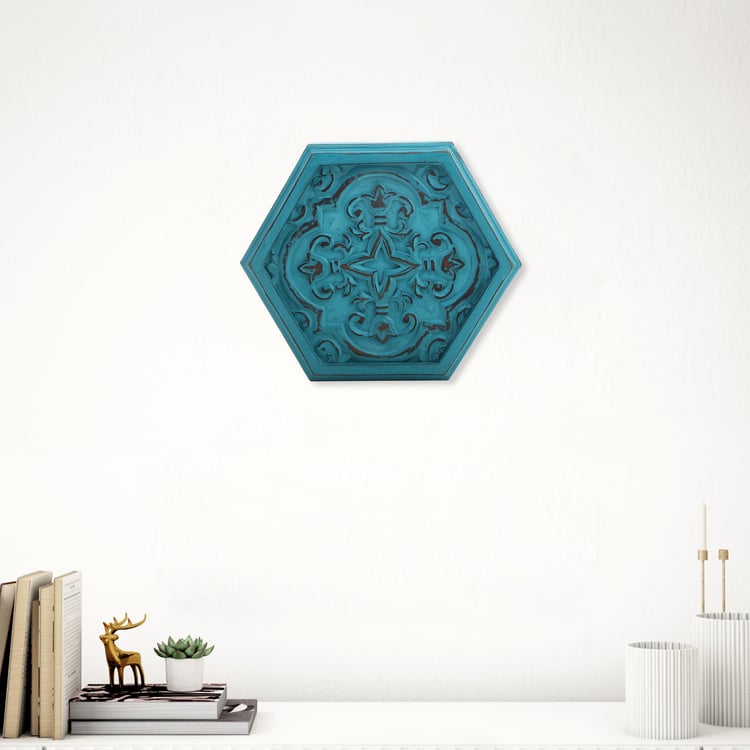 Chisel Wooden Hexagon Wall Accent