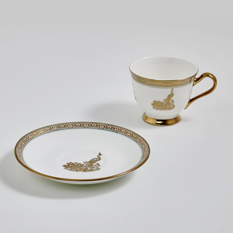 Midas Bone China Printed Cup and Saucer - 150ml