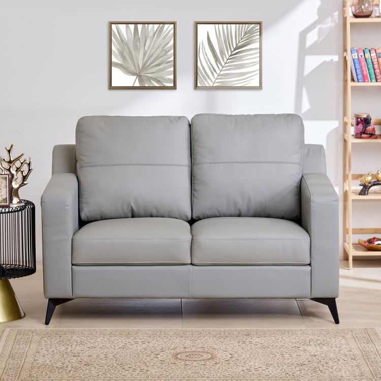 Madison Half Leather 2-Seater Sofa - Grey