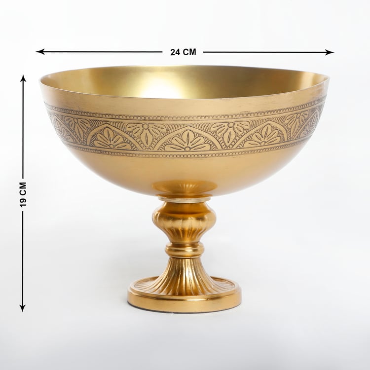 Hoovu Metal Etched Decorative Bowl