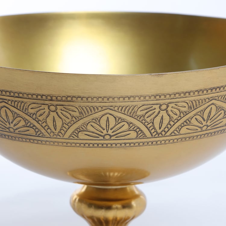 Hoovu Metal Etched Decorative Bowl