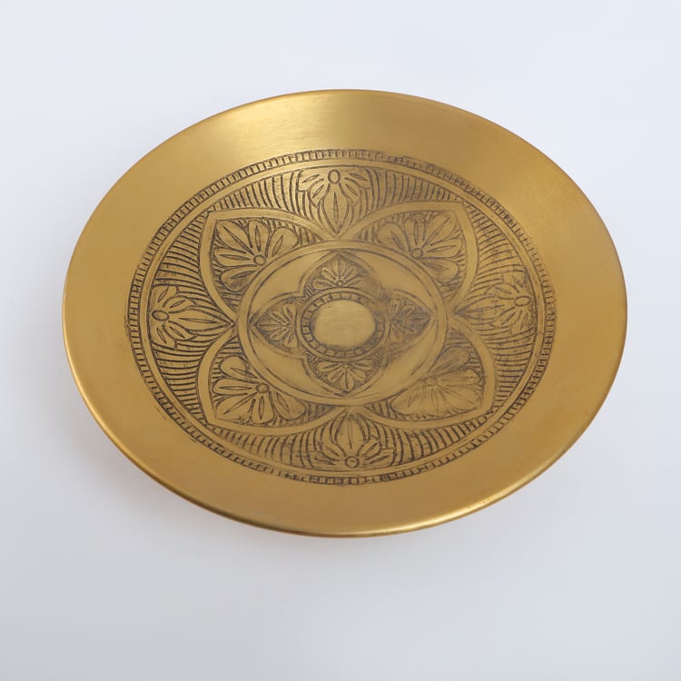 Hoovu Metal Etched Decorative Platter