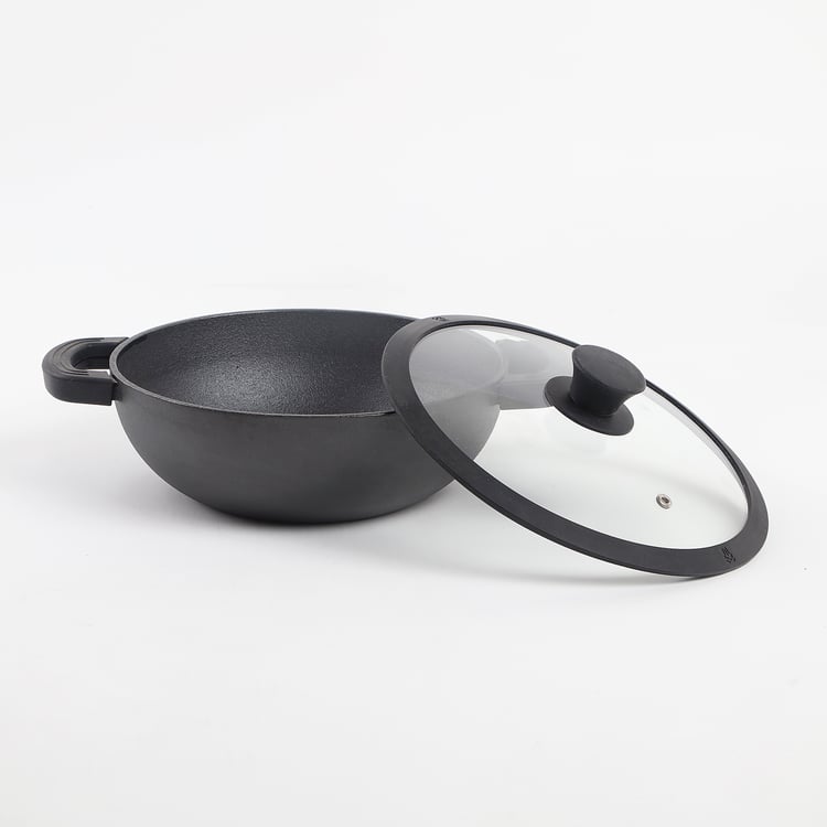 Chef Special Cast Iron Kadhai with Lid - 31cm