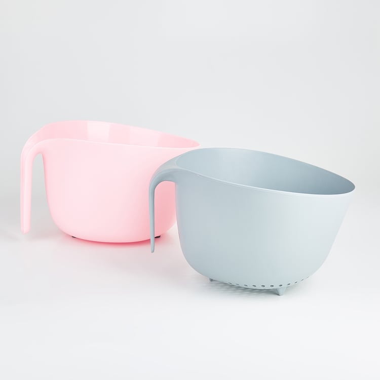 Colour Refresh Polypropylene Colander with Mixing Bowl