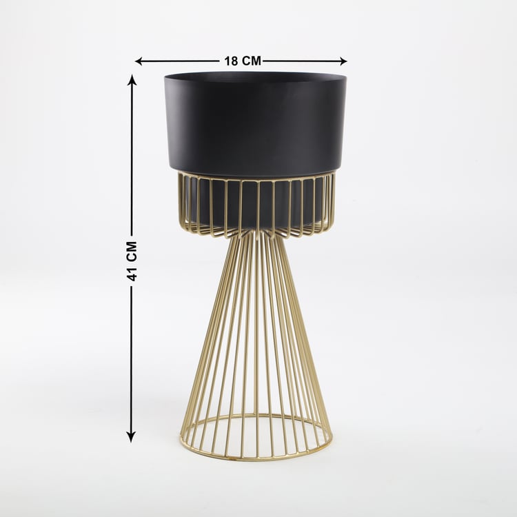 Gloria Metal Conical Planter with Stand