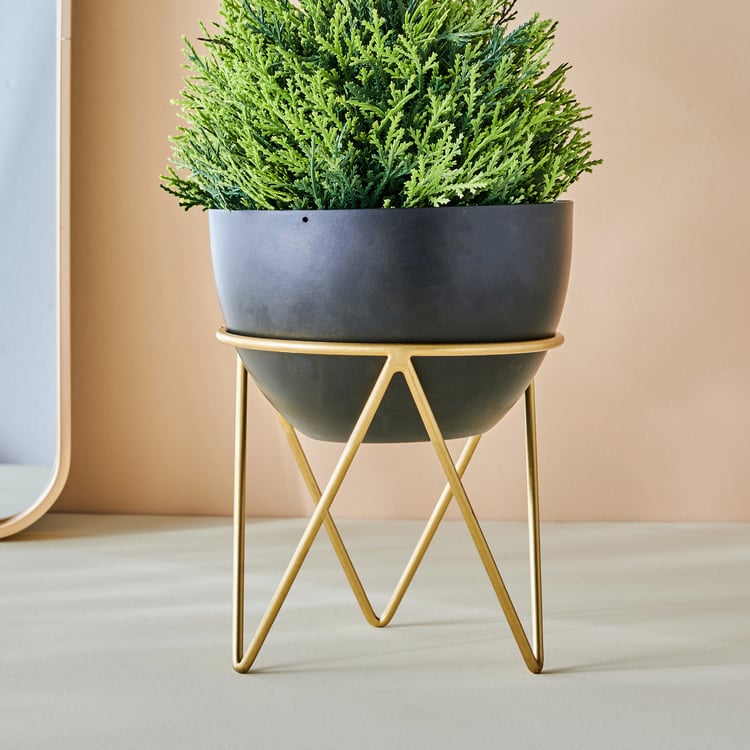 Gloria Metal Bowl Planter with Stand