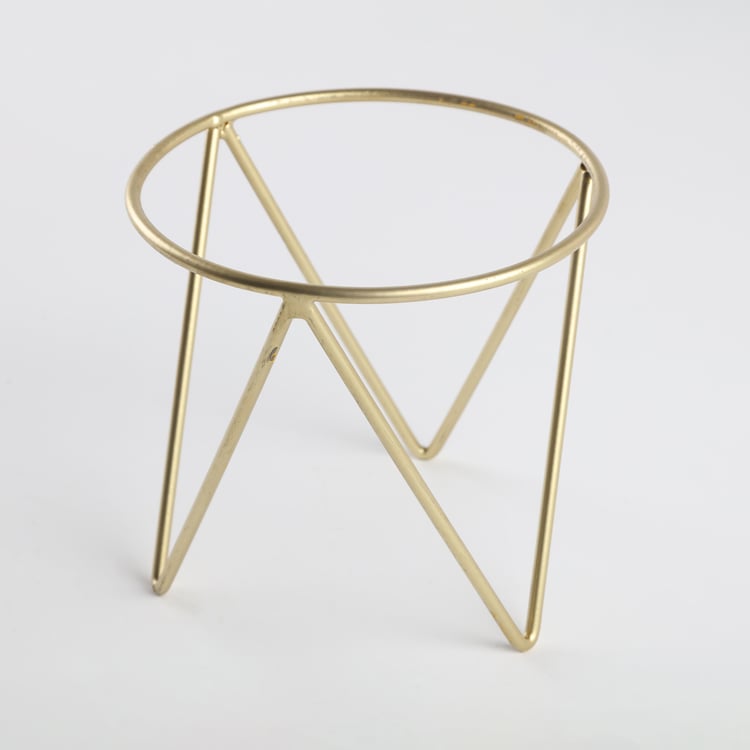 Gloria Metal Bowl Planter with Stand