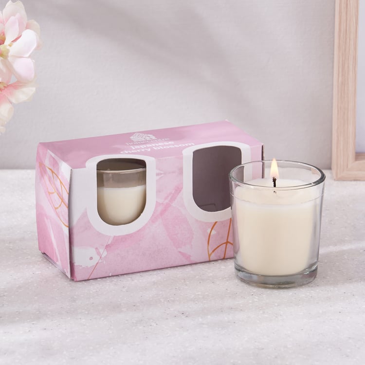 Corsica Set of 2 Japanese Cherry Blossom Scented Votive Candles