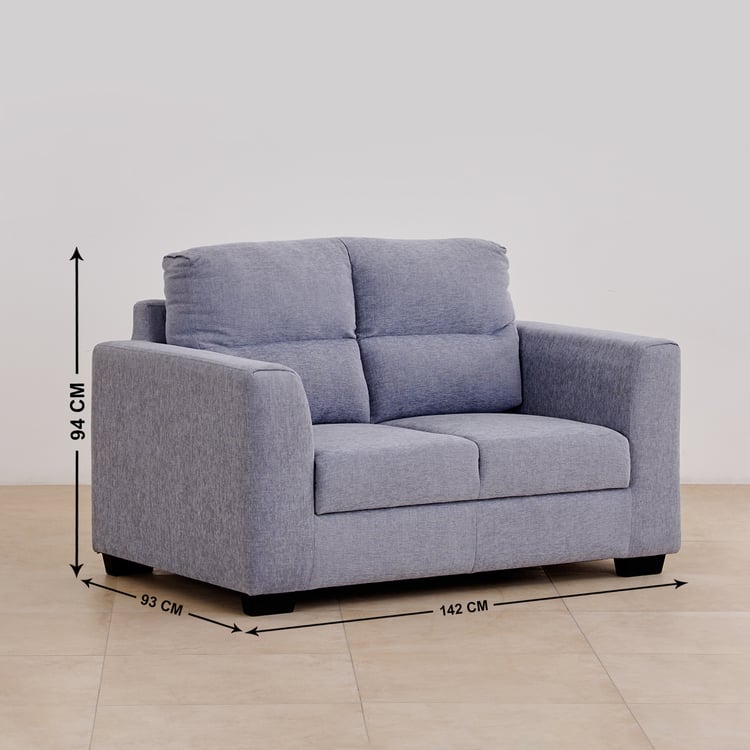 Ellora Fabric 2-Seater Sofa - Grey