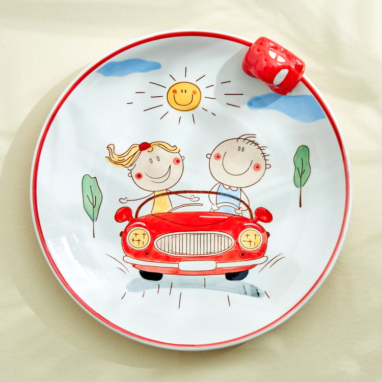 Bliss Kids Stoneware Printed Appetizer Plate - 20cm