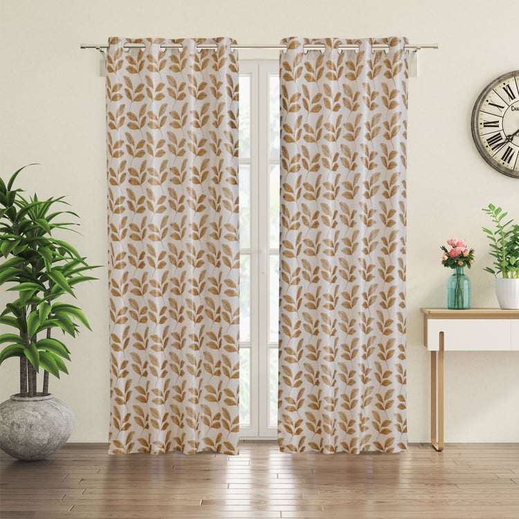 Corsica Andrea Set of 2 Printed Light Filtering Door Curtains