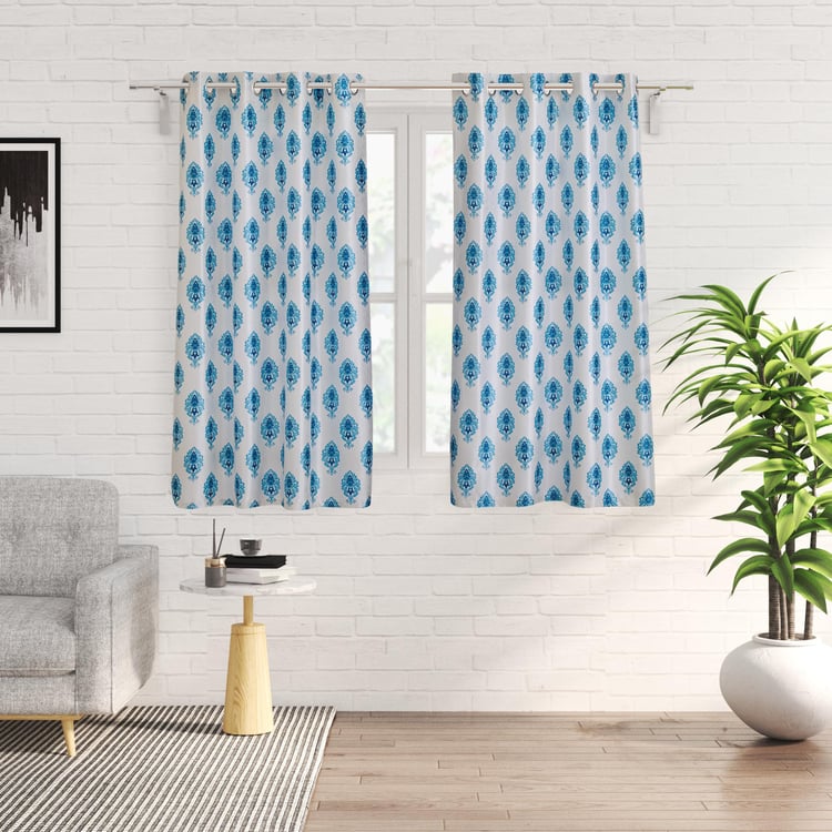 Corsica Andrea Set of 2 Printed Light-Filtering Window Curtains