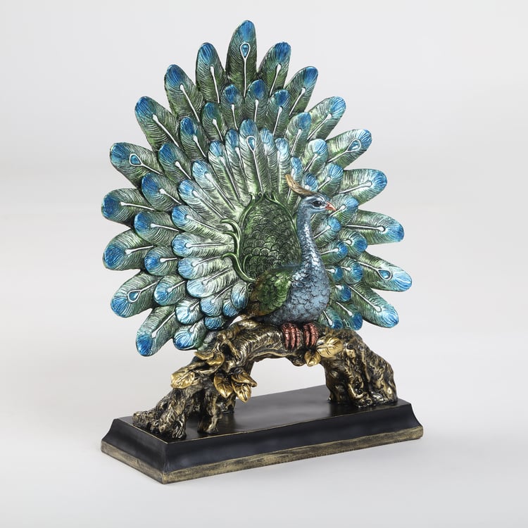 Mayur Polyresin Peacock Table Accent