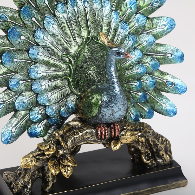 Mayur Polyresin Peacock Table Accent