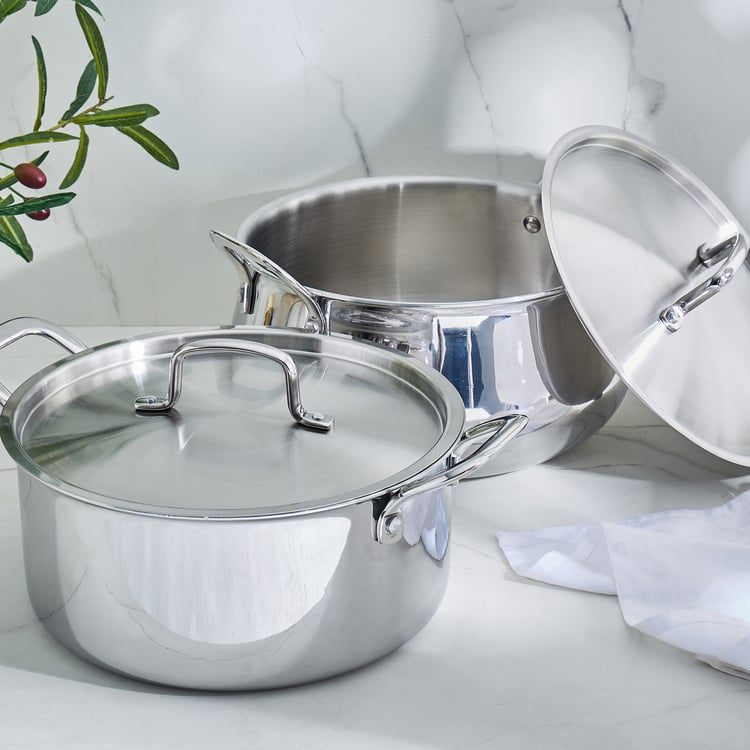 Valeria Carin Stainless Steel Induction Handi with Lid - 6.8L