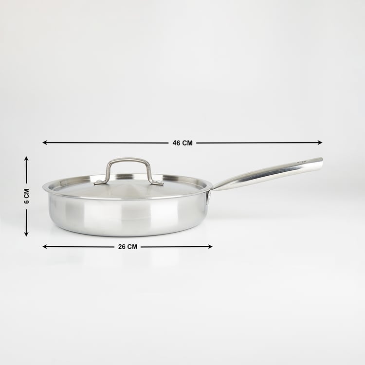 Valeria Carin Stainless Steel Saute Pan with Lid - 2.5L