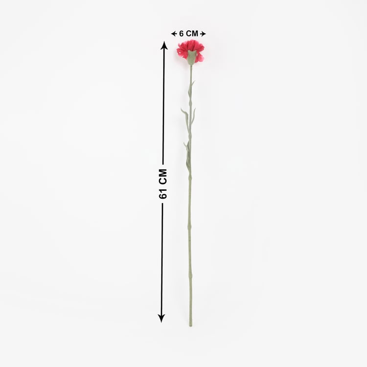 Botanical  Artificial Single Carnation Flower Stick - 61cm