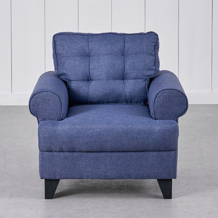 Helios California Fabric 1-Seater Sofa - Blue