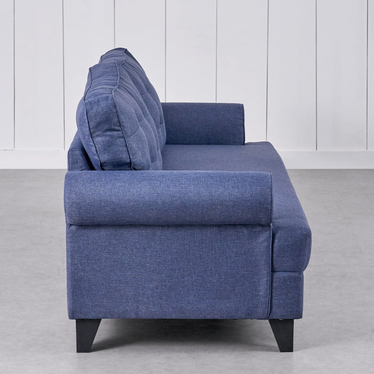 Helios California Fabric 3-Seater Sofa - Blue
