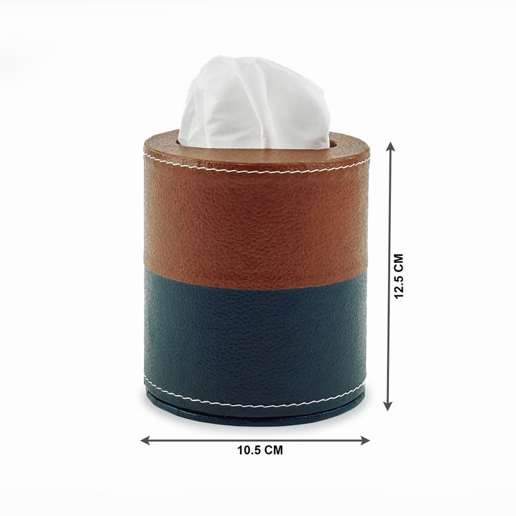 Orion Faux Leather Tissue Box - 10.5x10.5x12.5cm